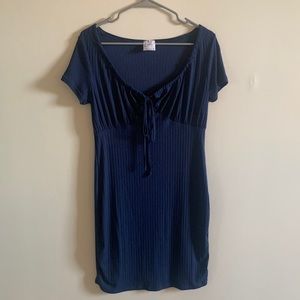 Blue tight dress